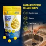 Garbage Disposal Cleaner and Deodorizer Drops- [[50-Count]] Lemon Zest Scented Kitchen Sink Freshener Pods & Drain Odor Eliminator Disposer Care Balls by Bastion