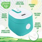 GreenLife Healthy Ceramic Nonstick Go Grains Turquoise Rice and Grains Cooker