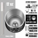 Wine Gifts for Mom Grandma Dad Friend Funny Unique Birthday Gifts for Women Her – 12oz Wine Tumbler with Funny Sayings Not A Day Over Fabulous – Wine Accessories Gift Boxes – Black