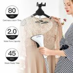 Cirago Garment Steamer for Clothes, Professional Heavy Duty Clothes Steamer Fabric Steamer, 2.2 L (74 fl.oz.) Water Tank, 2 Level Steam Adjustment with Brush, Garment Hanger, Anti-scalding Gloves