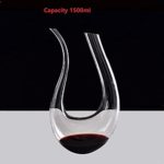 Wine Decanter WBSEos-Amazing U-shaped design can provide powerful ventilation effect. Use 100% lead-free crystal glass, hand-blown red wine Decanter / carafe