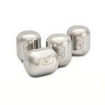 Sovrano Wine Gems – Set of 4 Stainless Steel Wine Chillers for Wine or Your Favorite Beverage – Includes Gift Box & Storage Pouch – Wine Accessory Gift For Men & Women