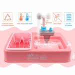 Rabing Pretend Play Kitchen Sink Toy Set with Running Water, Electric Dishwasher Playing Sink Set Toy for Girls, Role Play Sink Toy Kitchen Kids Toddler Gifts for Age 3 4 5 6 7 8, Kitchen Playset Toy