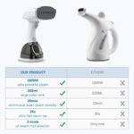 Steamer for Clothes,dodocool 1800W 20s Heat Up Handheld Garment Steamer with LCD Smart Screen,2 Steam Options Fabric Steamer,Upgraded Nozzle and 350ml Water Tank,Portable Travel Clothing Steamer