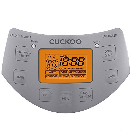Cuckoo CR0632F 6 Cup Rice Cooker and Warmer, 10 Menu Options