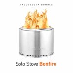 Solo Stove Bonfire Backyard Bundle Includes Bonfire Fire Pit with Stand, Bonfire Shield, Carry Case, and Waterproof Shelter