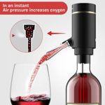 RegeMoudal Electric Wine Aerator Pourer – Multi-Smart Automatic Filter Wine Dispenser?One-Touch Wine Oxidizer, On/Off Aeration, Extension Tube and Micro USB Cable