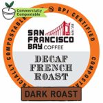 SF Bay Coffee OneCUP DECAF French Roast 80 Ct Natural Water Processed Dark Roast Compostable Coffee Pods, K Cup Compatible including Keurig 2.0 (Packaging May Vary)