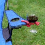 WineGrasp Wine Glass Holder 2-Pack for Wine, Martini, Champagne | Outdoor Beverage Cup Holder (Wine Grasp Clamps on to Outdoor Portable Foldable Camping Chair and Adirondack Chair with Ease)