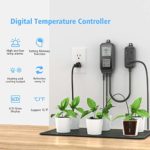 Digital Temperature Controller Thermostat Heating and Cooling Mode, Dual Relay Output Thermostat Controlled for Reptiles Aquarium Homebrew Seedlings Greehouse Germination Fermentation 10A 1250W