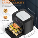 Air Fryer Oven, 20 Quart Large Air Fryer Oven Combo, 1800W Airfryer Toaster Oven, 10 in 1 Multi-Functional Oilless Cooker with 360° Air Circulation / LED Digital Screen / 9 Accessories, ETL Certified