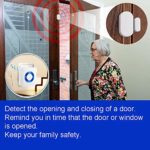 Wireless Caregiver Pager Door Sensor Alarm for Elderly Dementia Patients, Door Open Chime Alert Kit for Kids Safety/Home/Store/Business Door Sensor+ Plug-in Receiver (Two Sensor)