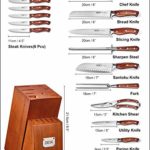 Deik Knife Set, High Carbon Stainless Steel Kitchen Knife Set 16PCS, Super Sharp Cutlery Knife with Carving Fork and Serrated Steak Knives