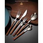 Rocaran Restaurant Silverware Cutlery Set for 4, Elegant Design Handle Dinner Knives Spoon and Fork 20 Pieces Stainless Steel Utensils with Flatware Drawer Tray, Anti-corrosion