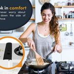 Linda’s Silicone Stove Gap Covers (2 Pack), Heat Resistant Oven Gap Filler Seals Gaps Between Stovetop and Counter, Easy to Clean (21 Inches, Black)