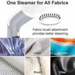 Mini Handheld Steamer for Clothes Garment, Portable Travel Garment Steamer, Powerful Iron Wrinkles Remover for Travel/Home, Compact Iron Steamer for Clothing, Any Fabrics, IDEER (Silver Gray)