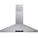 CAVALIERE Range Hood 30″ Inch Wall Mount Stainless Steel Kitchen Exhaust Vent | 400 CFM | Commercial Grade Baffle Filters | 3 Speed Fan | Touch Sensitive Control Panel | LED lights
