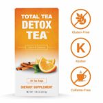 TotalTea Caffeine Free Detox Tea – All Natural – Slimming Herbal Tea for Gentle Cleansing – 25 Tea Bags