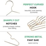 Amber Home 12″ Rose Gold Kids Baby Hangers 20Pack, Strong Metal Children Clothes Hangers for Closet, Space Saving Infant Hanger for Toddler Coats Pants (Rose Gold, 20)