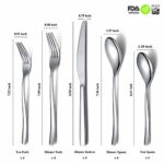 Silverware Set 20 Pieces, Stainless Steel Flatware Set, Mirror Polish Cutlery Set, Utensil Sets Service Set for 4 (Silver)