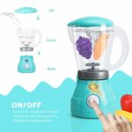 TOY Life Toy Blender Toy Toaster Kitchen Pretend Play Set with Realistic Light Sound Effect Play Food Kitchen Accessories Set for Kids Toddlers Learning Kitchen Toys for Grils Includes Plates Utensils