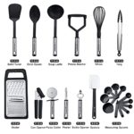 Lux Decor Kitchen Utensils Set, 23 Pieces Nylon and Stainless Steel Kitchen Utensils, Non-Stick and Heat Resistant Cooking Utensils Set, Useful Kitchen Tools and Gadgets