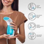 Travel Steamer for Clothes Handheld Garment Mini Steamer – Portable Steam Iron Fabric Wrinkles Remover – 25s Fast Heat-up – 120ml Water Tank – 950W – 360° Anti-Leak Ironing Pump System