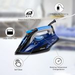 AEMEGO 1700W Steam Iron for Clothes Portable Anti Drip Clothes Iron Steam with Non Stick Ceramic Soleplate Auto-Off Self-Cleaning Function Travel Iron with 350ml Visible Water Tank for Home…