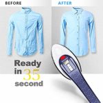Steam Iron, POWERAXIS Garment Steamer with 35s Fastest Heated Technology, Handheld Steamer for Clothes 3 in 1 Portable Steamer for Home & Travel 1600W, 220ML