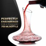 Le Chateau Wine Decanter – Hand Blown Lead Free Crystal Carafe (750ml) – Red Wine Aerator, Gifts