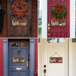 North Bird Interchangeable Welcome Sign for Front Door – Holiday Home Decor Sign With 8 Changeable Icons – Rustic Wooden Door Hangers for Every Season – Farmhouse Front Porch Decor