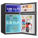 Walsh WSR31TS1 Compact Refrigerator,  Dual Door Fridge, Adjustable Mechanical Thermostat with True Freezer, Reversible Doors,3.1 Cu.Ft, Stainless Steel Look