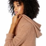 Amazon Brand – Goodthreads Women’s Mid-Gauge Stretch Hooded Longline Cardigan Sweater, Caramel Heather, X-Large