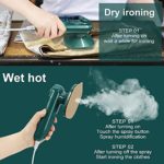 KDO Professional Micro Steam Iron, Mini Ironing Machine,WasaFire Portable Handheld Garment Steamer, Lightweight Steamer for Clothes,Suitable for Home and Travel (1SET)