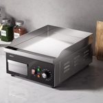 TOPKITCH Electric Griddle, 14″ Flat Top Griddle Grill Commercial Electric Griddles Stainless Steel Adjustable Temperature Control 90°F-575°F for Restaurant or Home Use