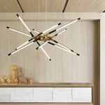Modern Sputnik Chandeliers Modern LED Chandelier Easy to Install Embedded Pendant Lights LED Ceiling Light New Art Hanging Lamps for Dining Room, Kitchen, Bedroom, Living Room (12 Heads )