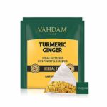 VAHDAM, ORGANIC Turmeric + Ginger Herbal Tea (100 Tea Bags) | Powerful Superfood | Wellness & Healing Properties of Turmeric & Ginger |100% Natural | No Caffeine, Helps in Digestion