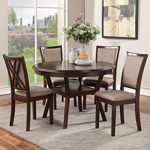 New Classic Furniture Amy 5-Piece Dining Set with 1 Table and 4 Chair, Cherry