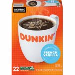 Dunkin’ Donuts Coffee, French Vanilla Flavored Coffee, K Cup Pods for Keurig Coffee Makers, 88 Count