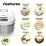 Aroma Housewares ARC-6206C Professional Digital Rice Cooker & Multicooker with Ceramic Inner Pot, Steam Basket Included, 12-Cup cooked / 4Qt, White