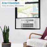 MIDEA MAW06R1BWT 6,000 BTU EasyCool Window Air Conditioner, Fan-Cools, Circulates, and Dehumidifies Up to 250 Square Feet, Has A Reusable Filter, and Includes an LCD Remote Control, 6000, White