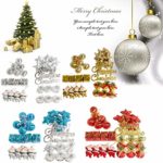 Anasu 28 PC Christmas Decor Pendant Set Xmas Gifts Tree Ornament Decor Party Home Hanging Decor (Gold)