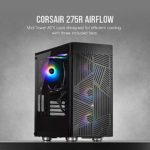 Corsair 275R Airflow Tempered Glass Mid-Tower Gaming Case, Black