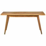 Amazon Brand – Rivet Clio Solid Mango Dining Table, 30″H, Natural