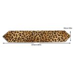 ATEDEANEI Dining Table Runner?Cotton Linen Kitchen Farmhouse Decor?for Holiday Party Dinner Coffee,Triangle,(87×12 Inch),Leopard