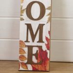 Autumn Welcome Sign with Fall Leaves – Farmhouse Front Door Harvest Decoration