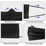 100Pcs Disposable Face Masks, Black Face Mask, 3 Ply Disposable Mask