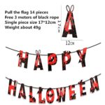 AOOF Halloween Party Decorations, Halloween Banners, Flag-Pulling Blood Knife Letters, Paper Garland, Free 3 Meters Rope, Halloween Carnival, Halloween Party Supplies Letter