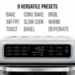 CHEFMAN Air Fryer Toaster Oven XL 20L, Healthy Cooking & User Friendly, Countertop Convection Bake & Broil, 9 Cooking Functions, Auto Shut-Off 60 Min Timer, Nonstick Stainless Steel, Shade Selector