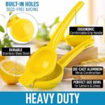 Zulay Premium Quality Metal Lemon Squeezer, Citrus Juicer, Manual Press for Extracting the Most Juice Possible